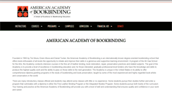 Desktop Screenshot of bookbindingacademy.org