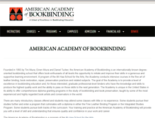 Tablet Screenshot of bookbindingacademy.org